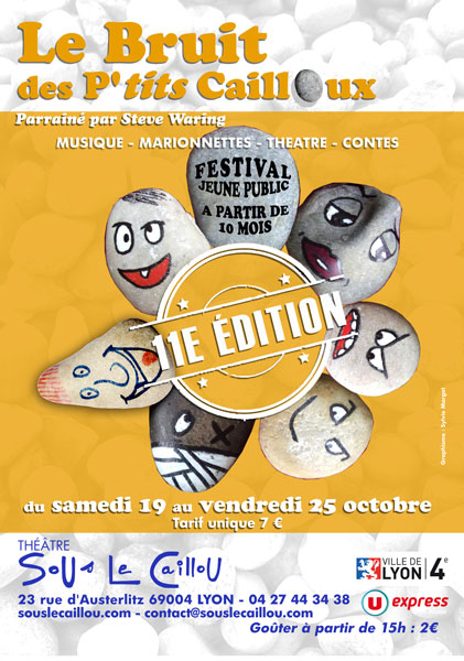 affiche 9ème édition festival Le Bruit des P'tits Cailloux 2023